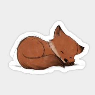 Sleepy Fox Sticker